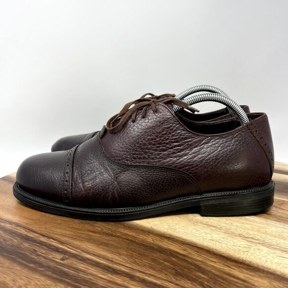 H.S. Trask Cap Toe Oxford Men\'s 10 M Dress Shoes Bison Leather Made in italy main image 7